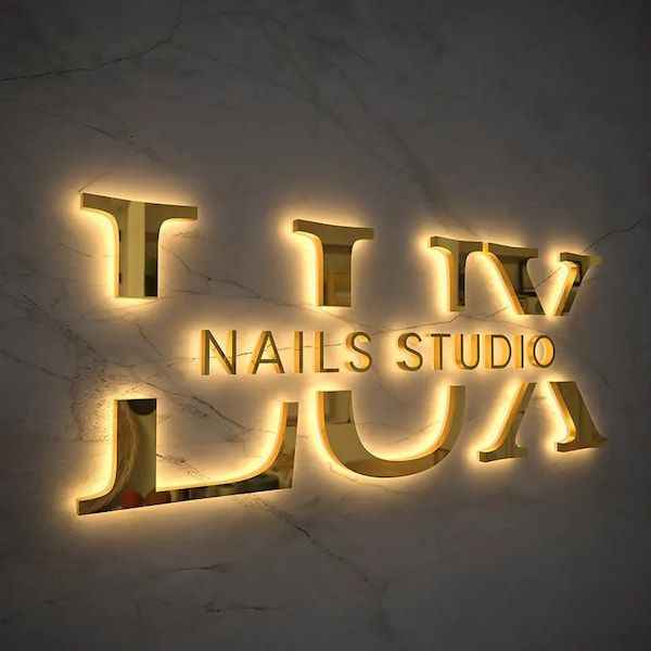 Illuminated letters and logo sign